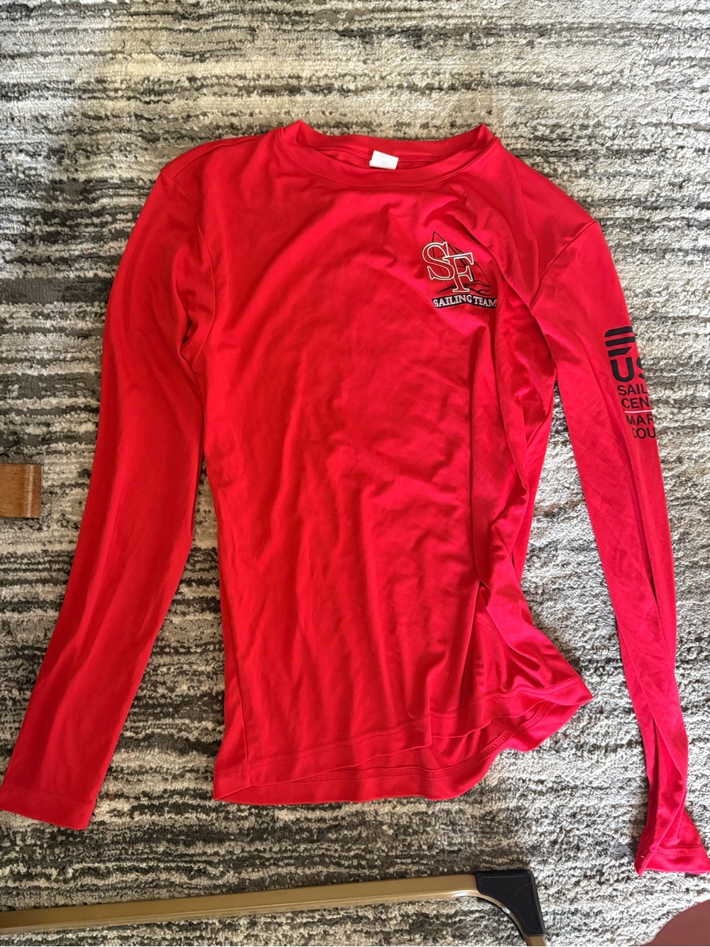 Sport-Tek Red Long-Sleeve Sailing Team Performance Top